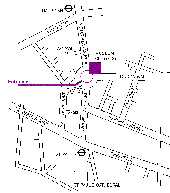 Location of Museum of London