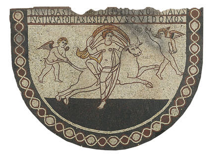 Mosaic with burn mark