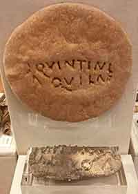 Army bread stamp: Century of Quintinius Aquila