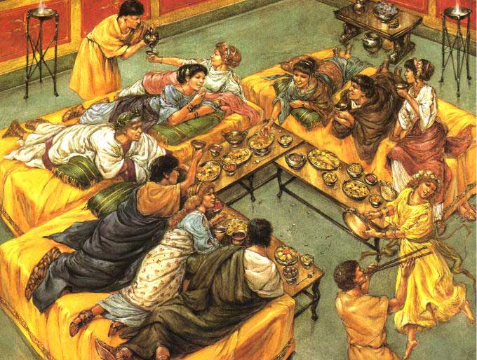 Romans in Britain - Roman Cooking: Meals, from Rich to Poor