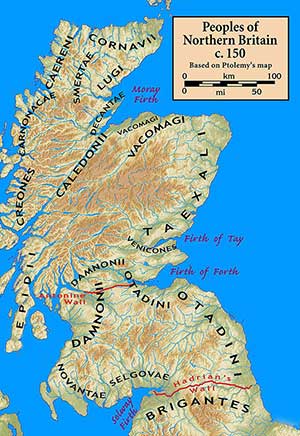 People of Northern Britain - map