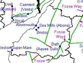 Roman roads of Avon