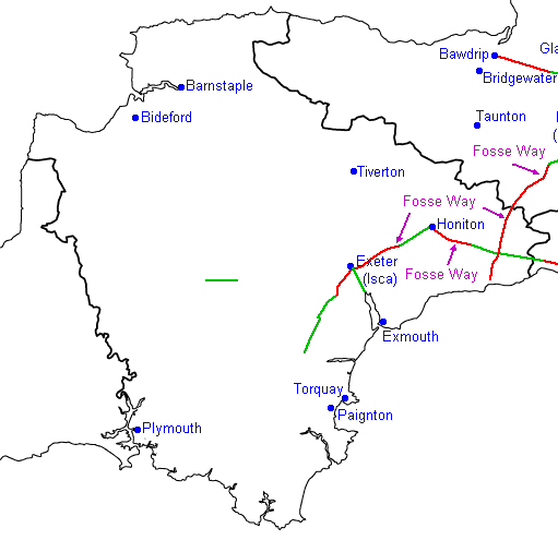 Roman roads of Devon