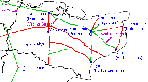 Roman roads of Kent