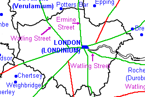 Roman roads of London