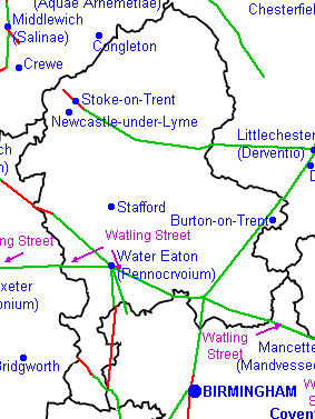 Roman roads of Staffordshire