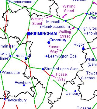 Roman roads of Warwickshire