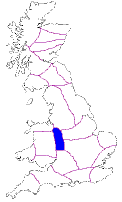 Location of the Cornovii