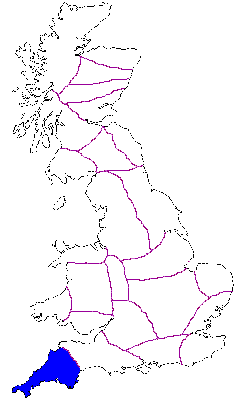 Location of the Dumnonii