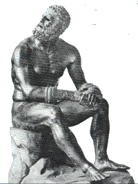 Statuette of Roman boxer