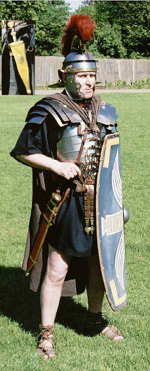 Roman soldier and his equipment
